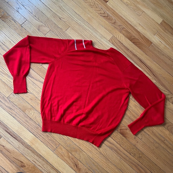 Vintage 70s Parkhurst V Neck Diamond Detail Sweater - Picture 5 of 6